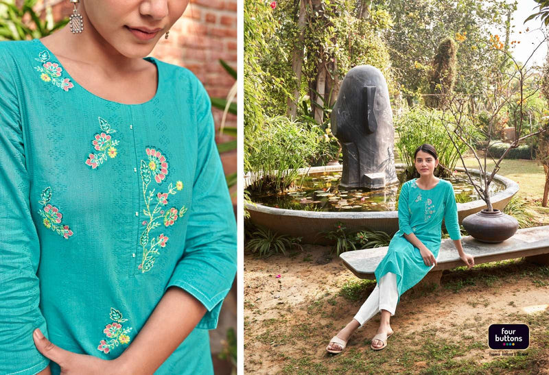 Tarz By Four Buttons Cotton Summer Special Kurti