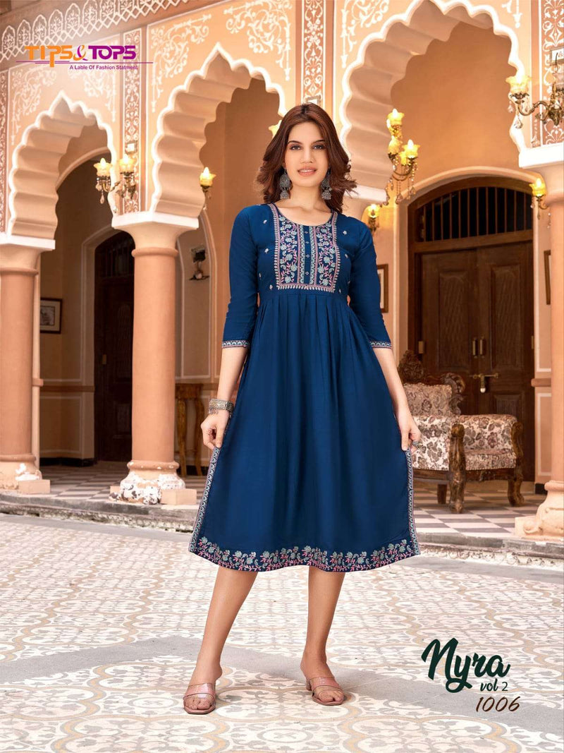 Tips & Tops Nyra Vol 2 Readymade Fancy Rayon Nayra Style Kurtis