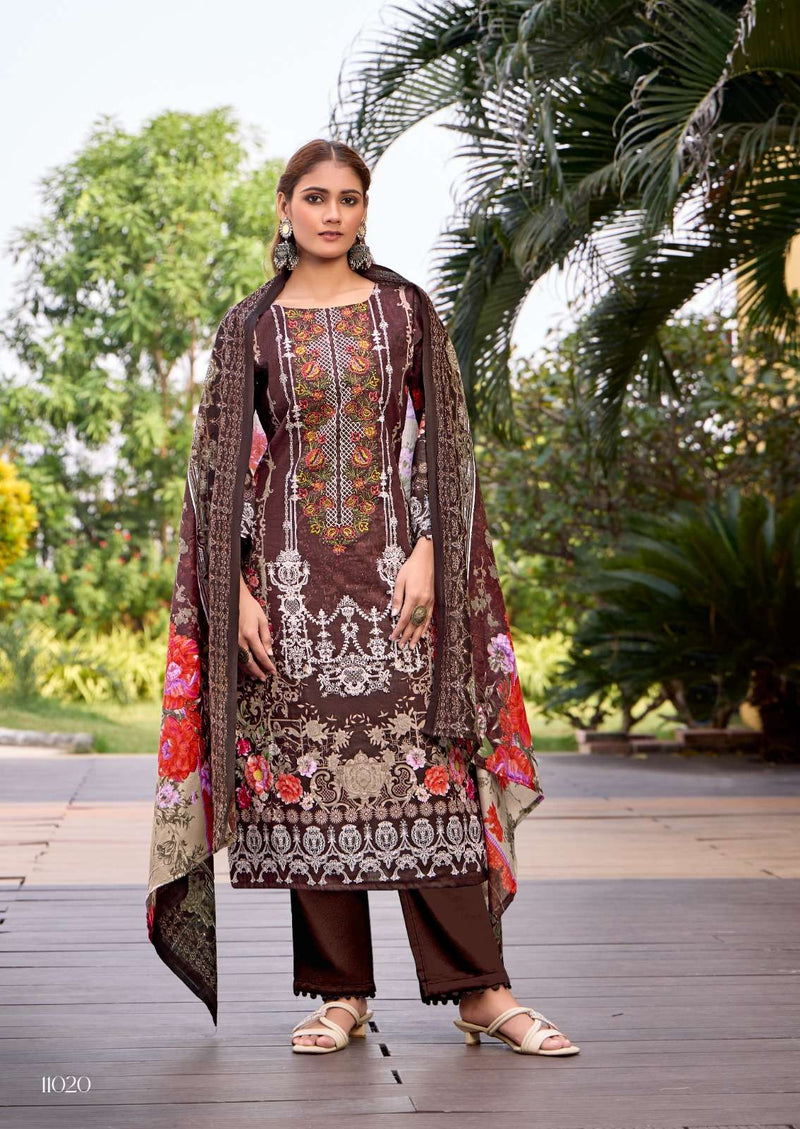Levisha Naira Nx Vol 11 Pure Cotton Embroidered Pakistani Suit