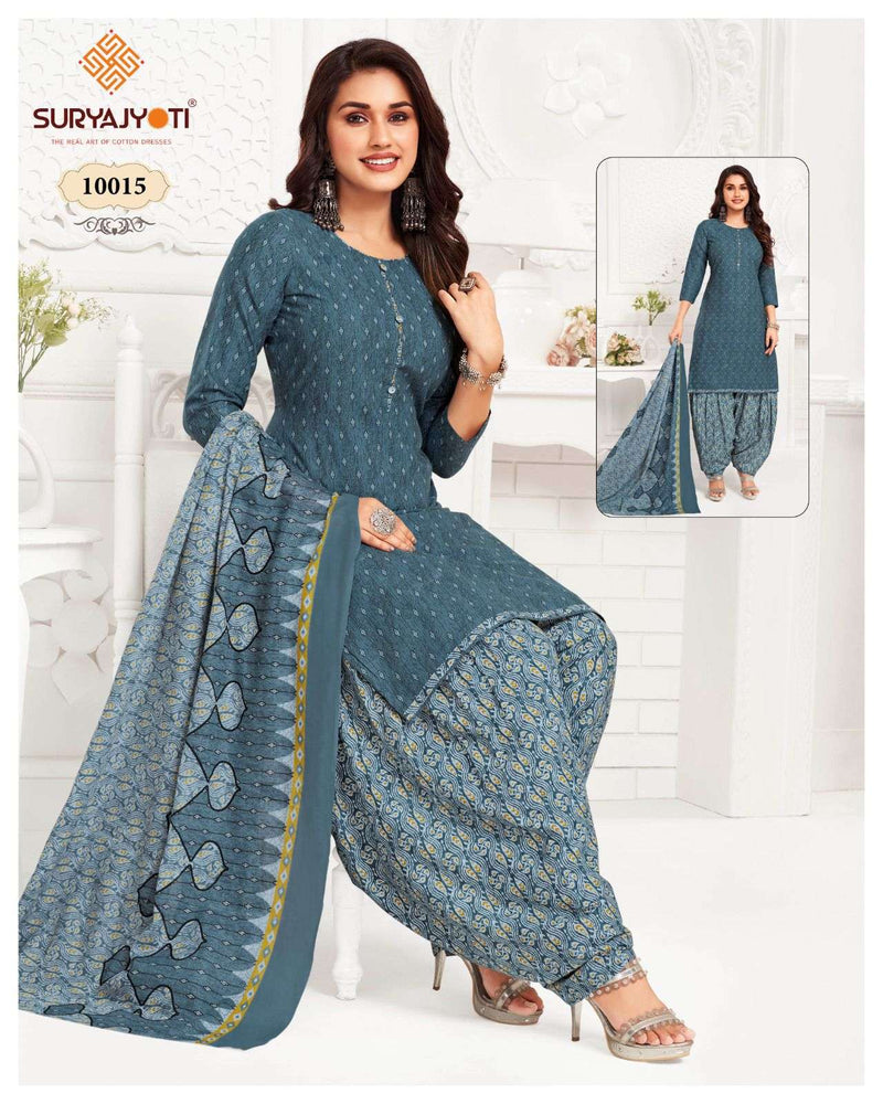 Suryajyoti Trendy Patiyala Vol 10 Cotton Printed Regular Salwar Suits