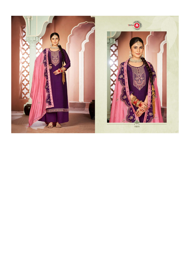 Triple Aaa Barbie Silk Party Wear Designer Salwar Kameez