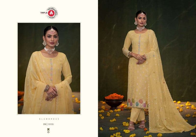 Triple Aaa Eema Silk Heavy Work Designer Salwar Kameez