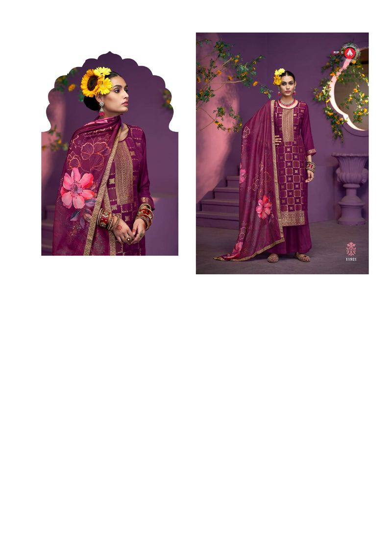 Triple Aaa Kaaveri Edition 2 Viscos Muslin Jequard Diamond Work Salwar Suit