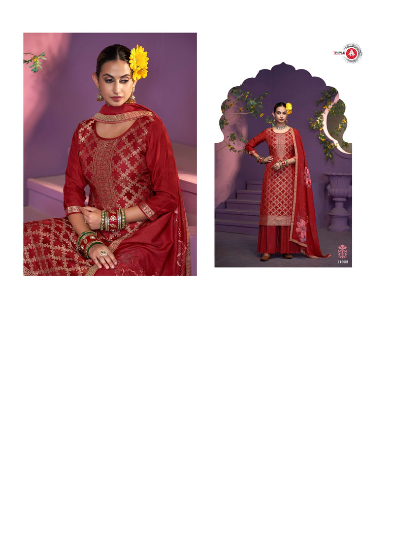 Triple Aaa Kaaveri Edition 2 Viscos Muslin Jequard Diamond Work Salwar Suit