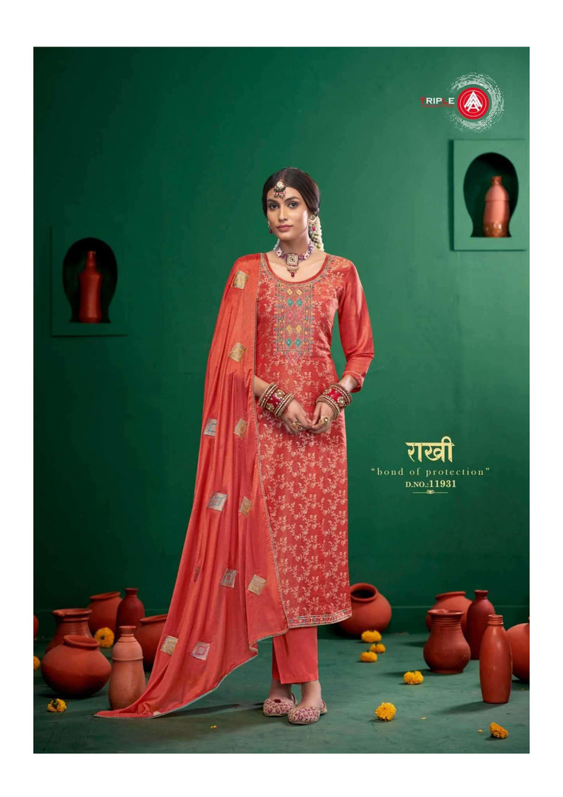Triple Aaa Manroop Viscos Jarkan Work Fancy Salwar Suit