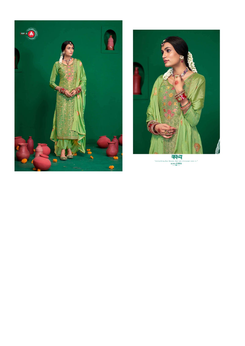 Triple Aaa Manroop Viscos Jarkan Work Fancy Salwar Suit