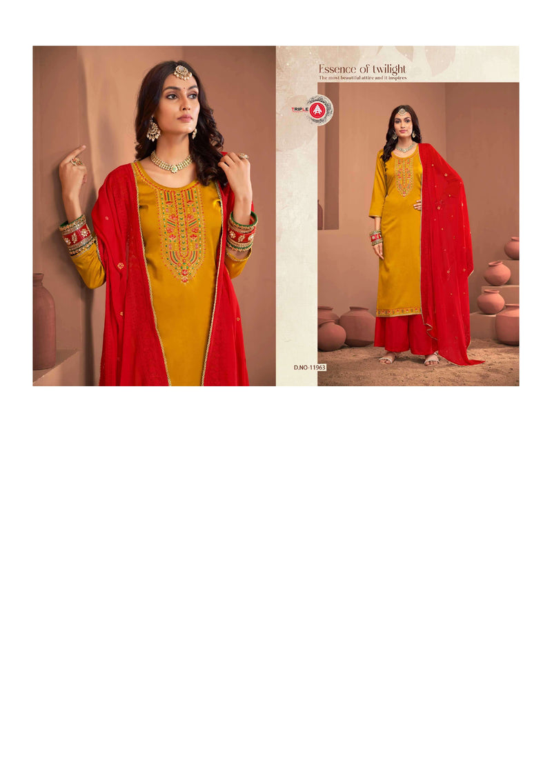 Triple Aaa Noopur Edition 3 Jam Silk Designer Wedding Wear Salwar Kameez