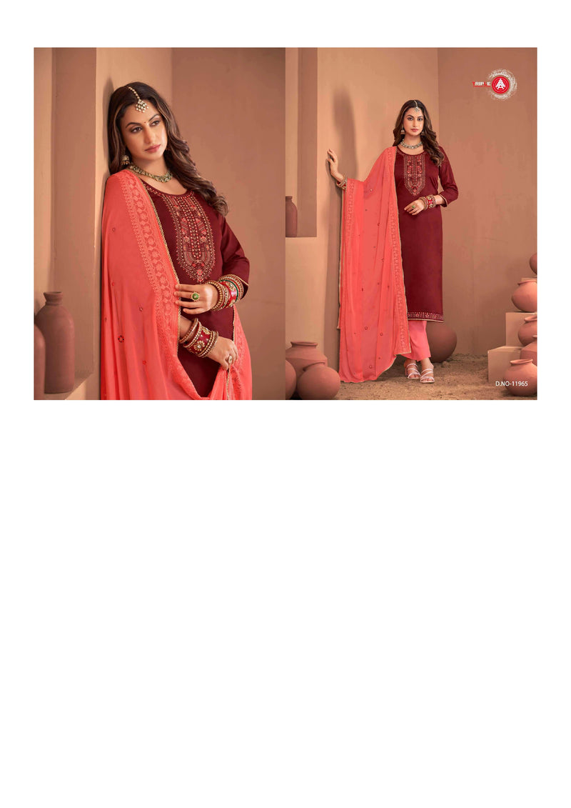 Triple Aaa Noopur Edition 3 Jam Silk Designer Wedding Wear Salwar Kameez