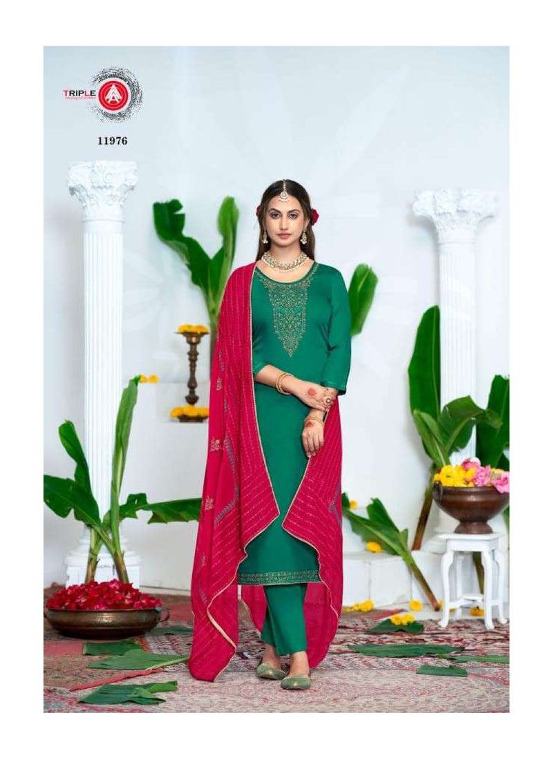 Triple Aaa Star Light Jam Silk Diamond Work Designer Wedding Wear Salwar Suit