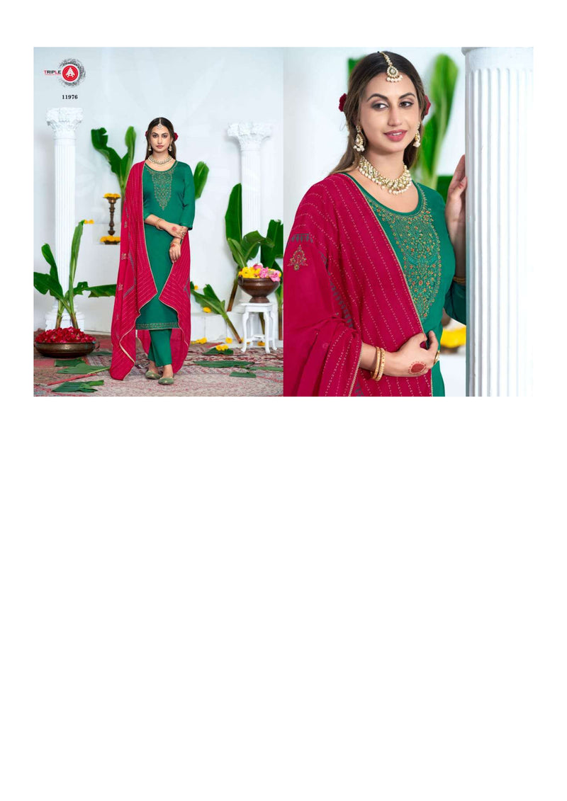 Triple Aaa Star Light Jam Silk Diamond Work Designer Wedding Wear Salwar Suit