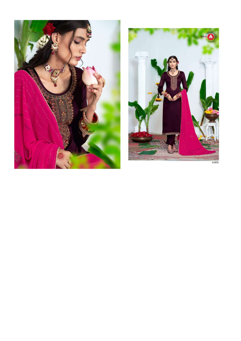 Triple Aaa Star Light Jam Silk Diamond Work Designer Wedding Wear Salwar Suit