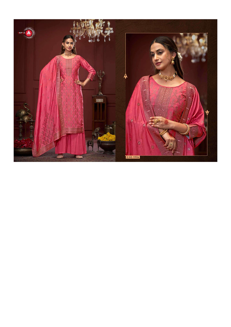 Triple Aaa Stuti Muslin Jequard Diamond Work Designer Salwar Kameez