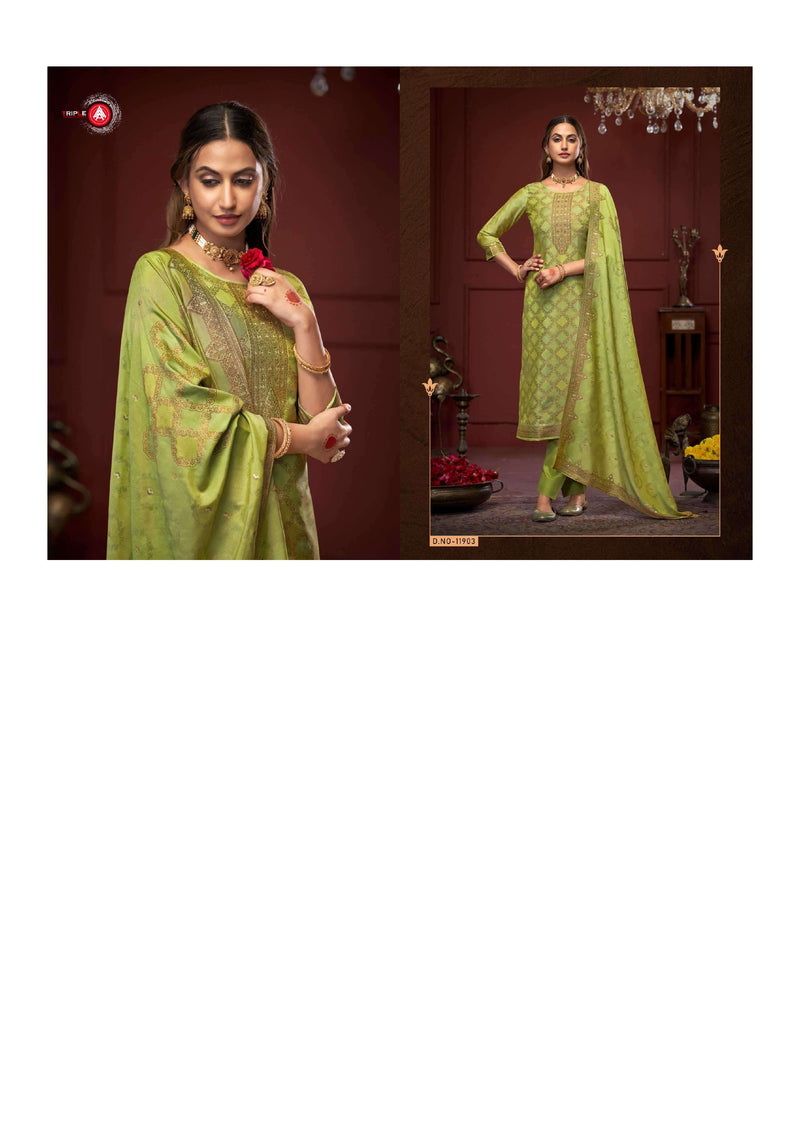 Triple Aaa Stuti Muslin Jequard Diamond Work Designer Salwar Kameez