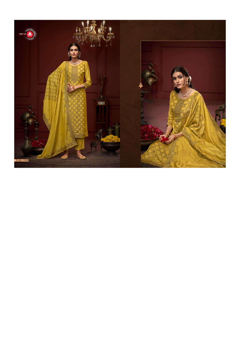 Triple Aaa Stuti Muslin Jequard Diamond Work Designer Salwar Kameez
