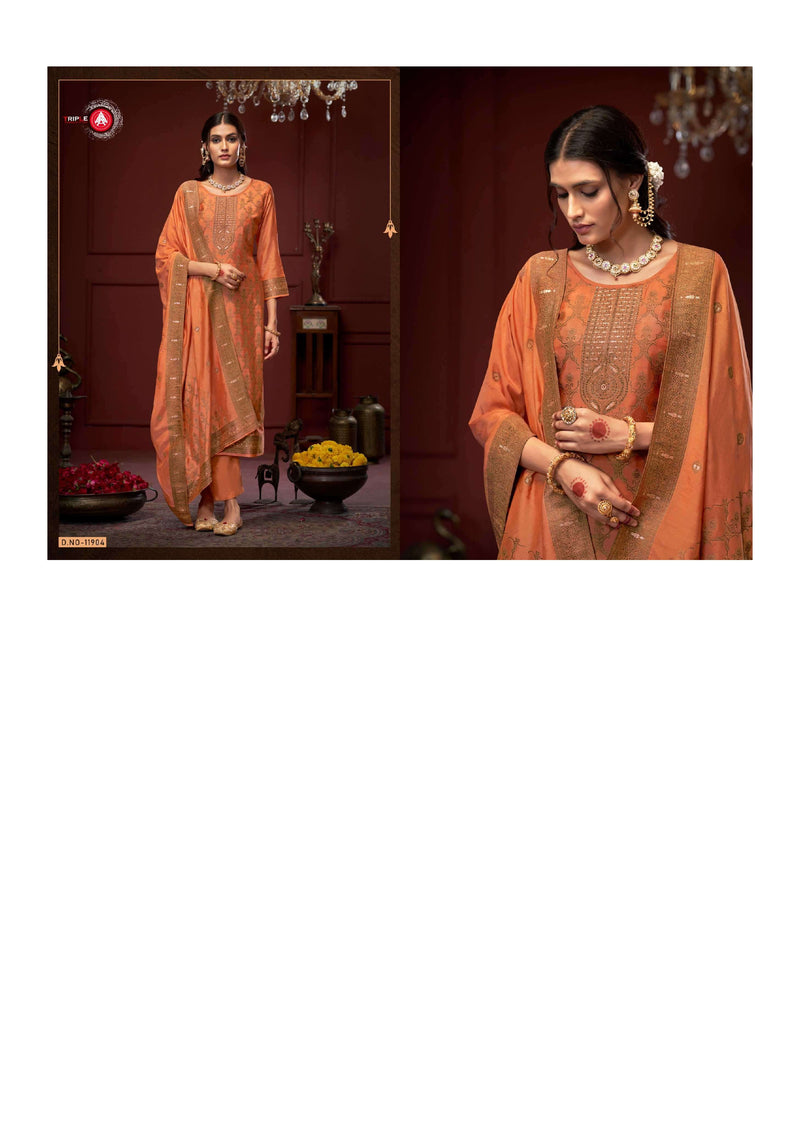 Triple Aaa Stuti Muslin Jequard Diamond Work Designer Salwar Kameez