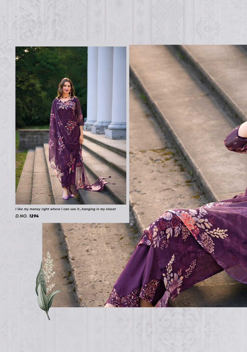 Lady Leela Ubina Vol 2 Organza Digital Print Kurti With Dupatta Party Wear Combo