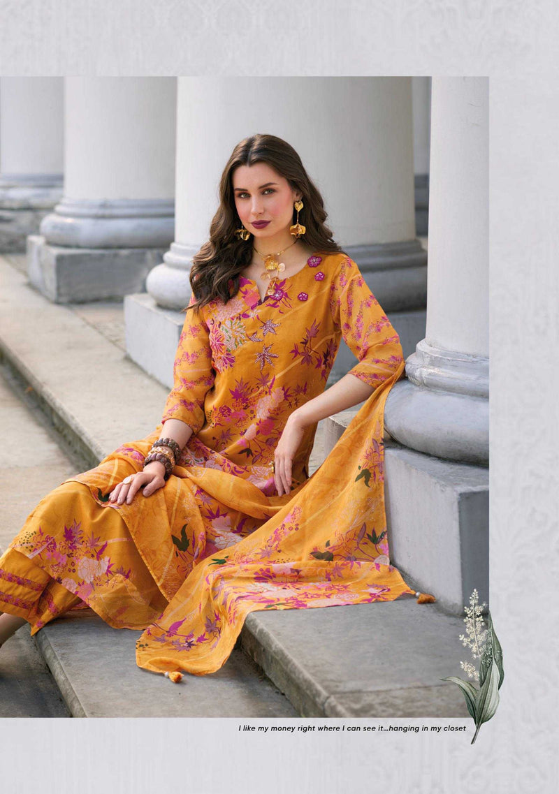 Lady Leela Ubina Vol 2 Organza Digital Print Kurti With Dupatta Party Wear Combo