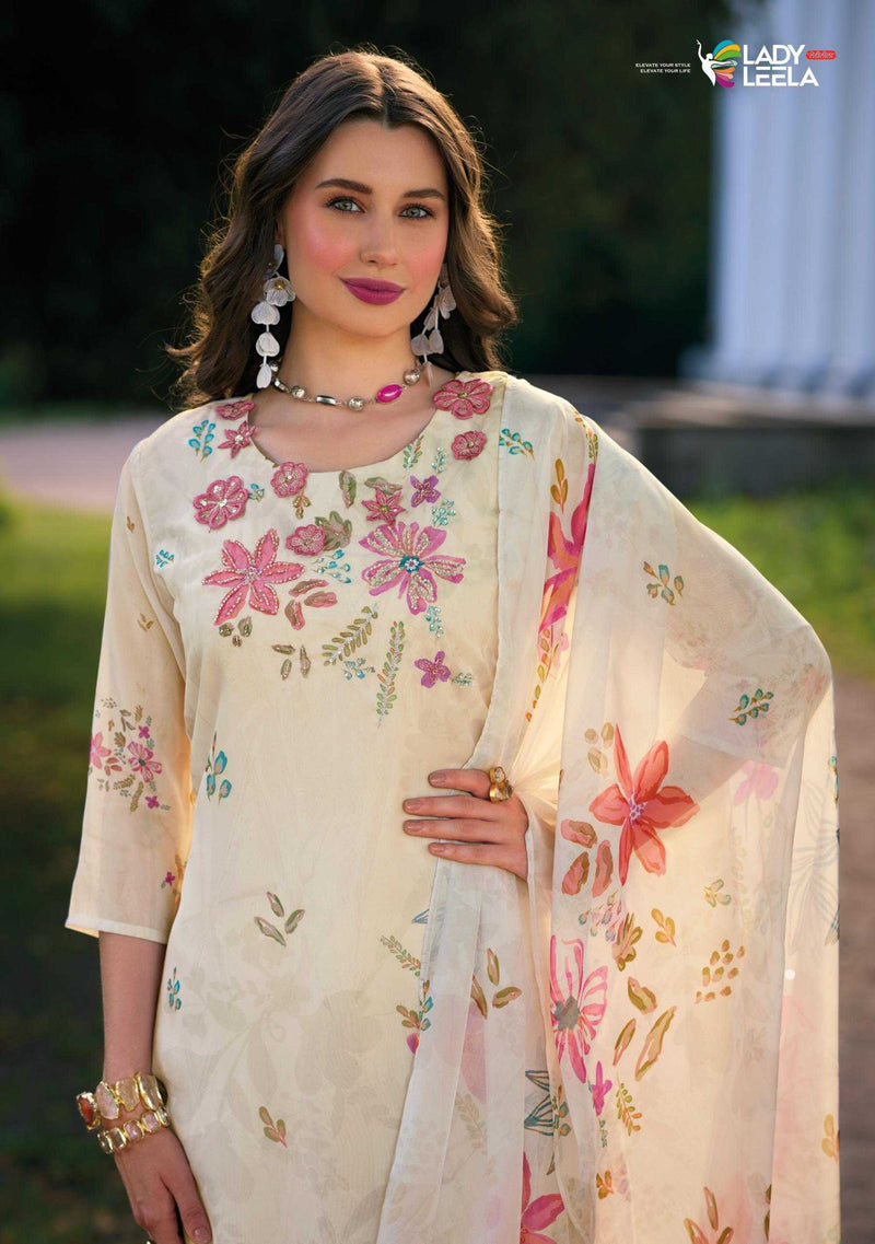 Lady Leela Ubina Vol 2 Organza Digital Print Kurti With Dupatta Party Wear Combo