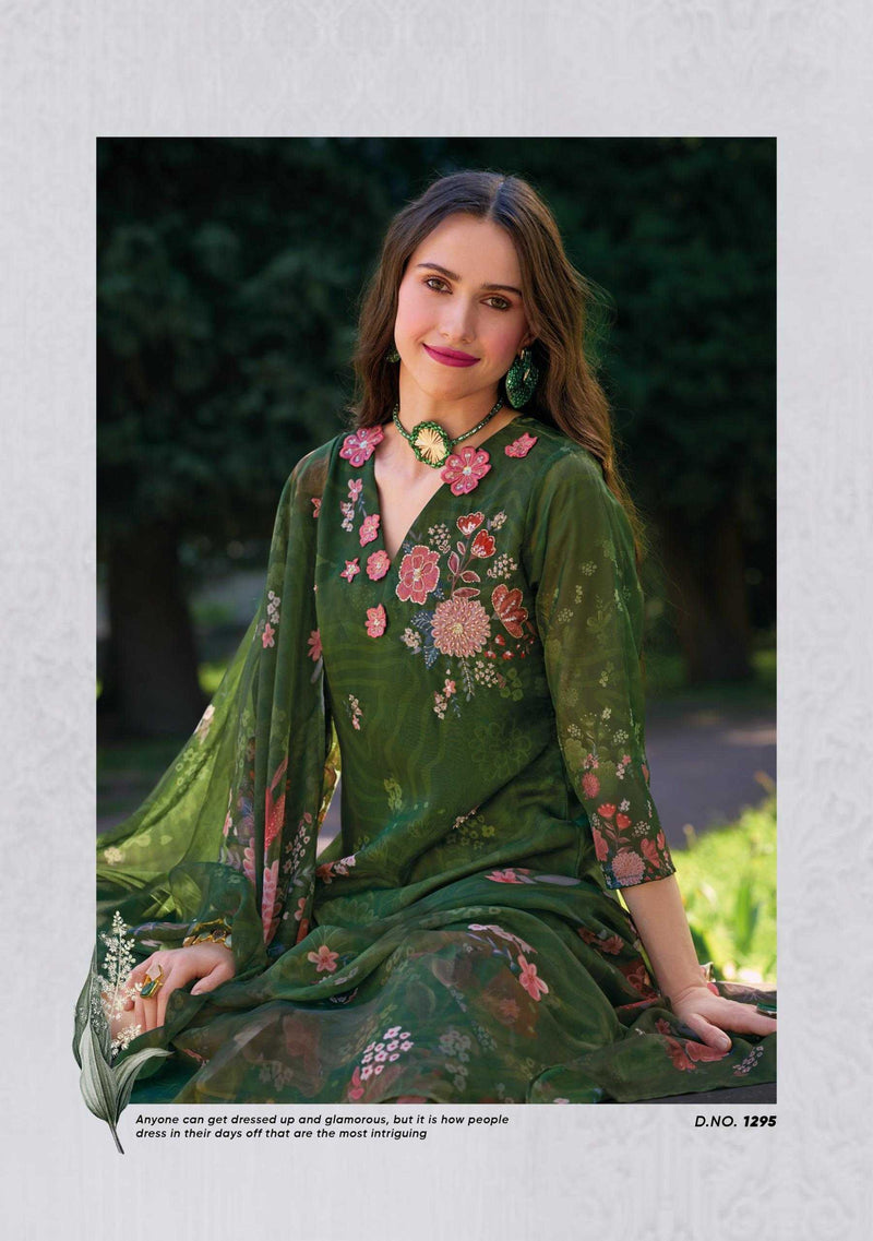 Lady Leela Ubina Vol 2 Organza Digital Print Kurti With Dupatta Party Wear Combo