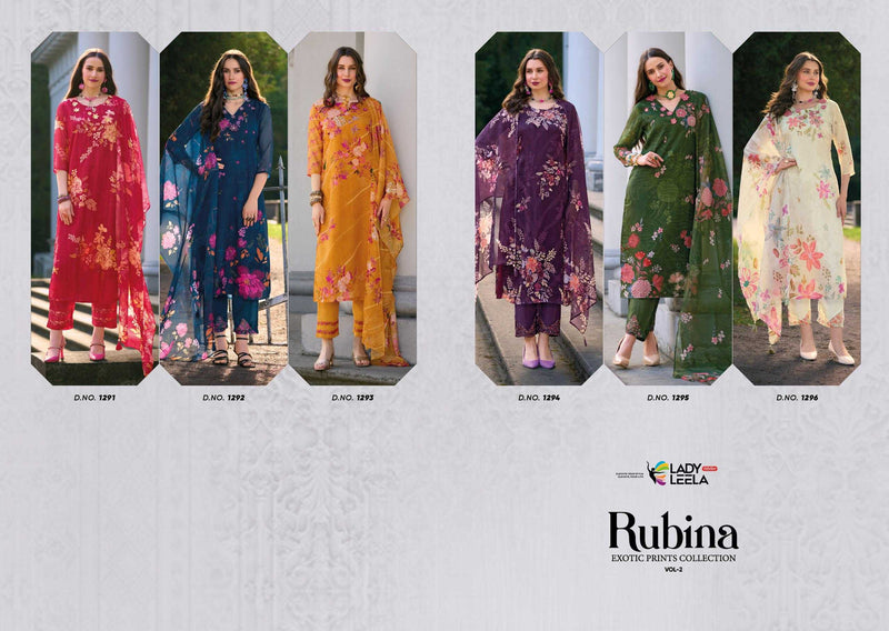 Lady Leela Ubina Vol 2 Organza Digital Print Kurti With Dupatta Party Wear Combo