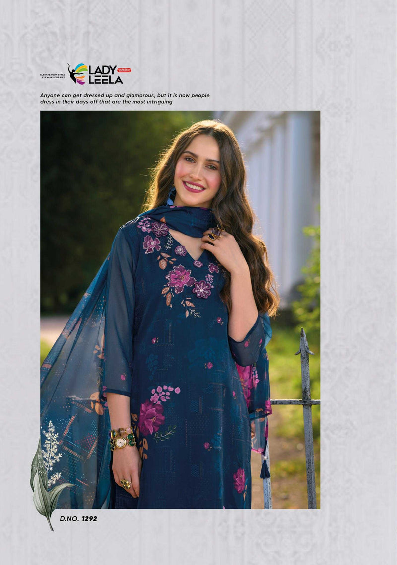 Lady Leela Ubina Vol 2 Organza Digital Print Kurti With Dupatta Party Wear Combo