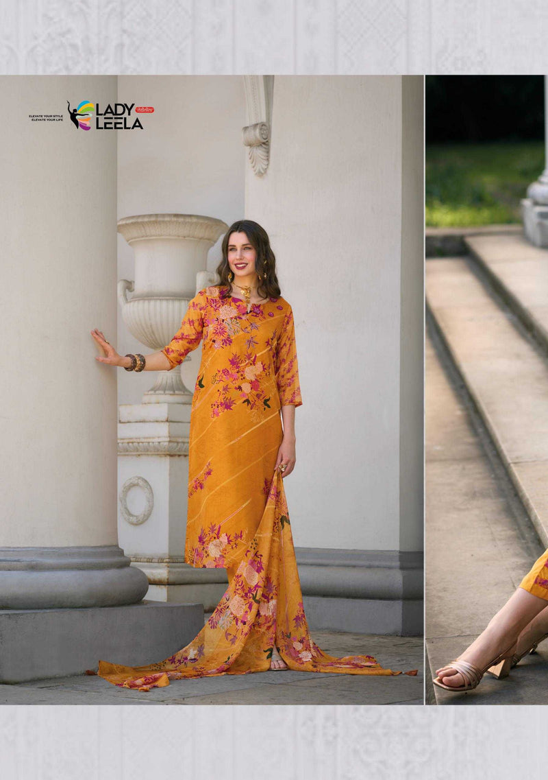 Lady Leela Ubina Vol 2 Organza Digital Print Kurti With Dupatta Party Wear Combo