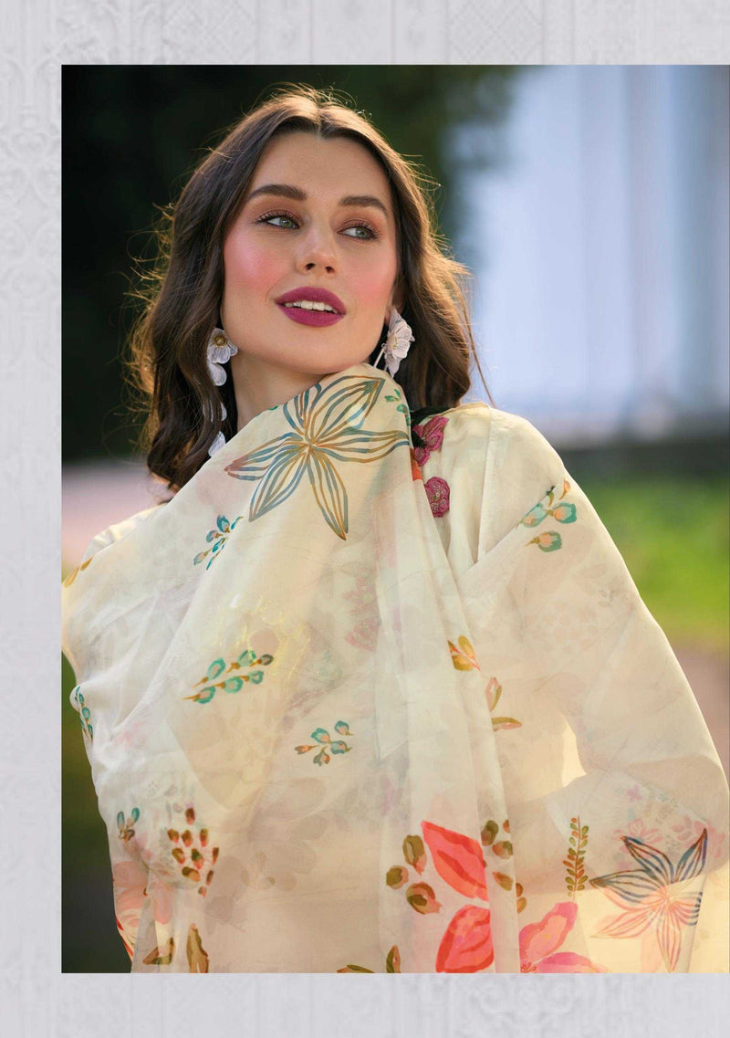 Lady Leela Ubina Vol 2 Organza Digital Print Kurti With Dupatta Party Wear Combo