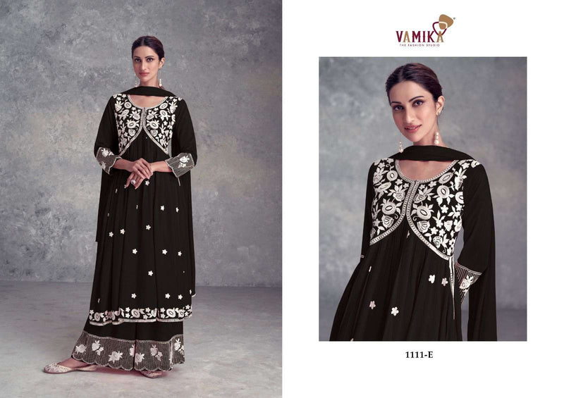 Vamika Aadhira Vol 9 Dark List Rayon Viscos Heavy Lakhnawi Embroidery Nyra Cut Kurti Combo Set