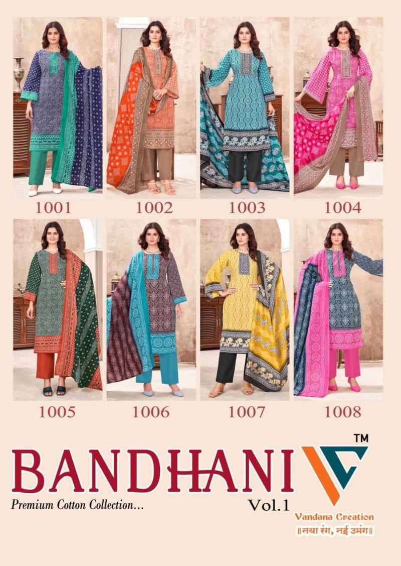 Vandana Creation Bandhani Vol 1 Cotton Fancy Dailywear Salwar Suit
