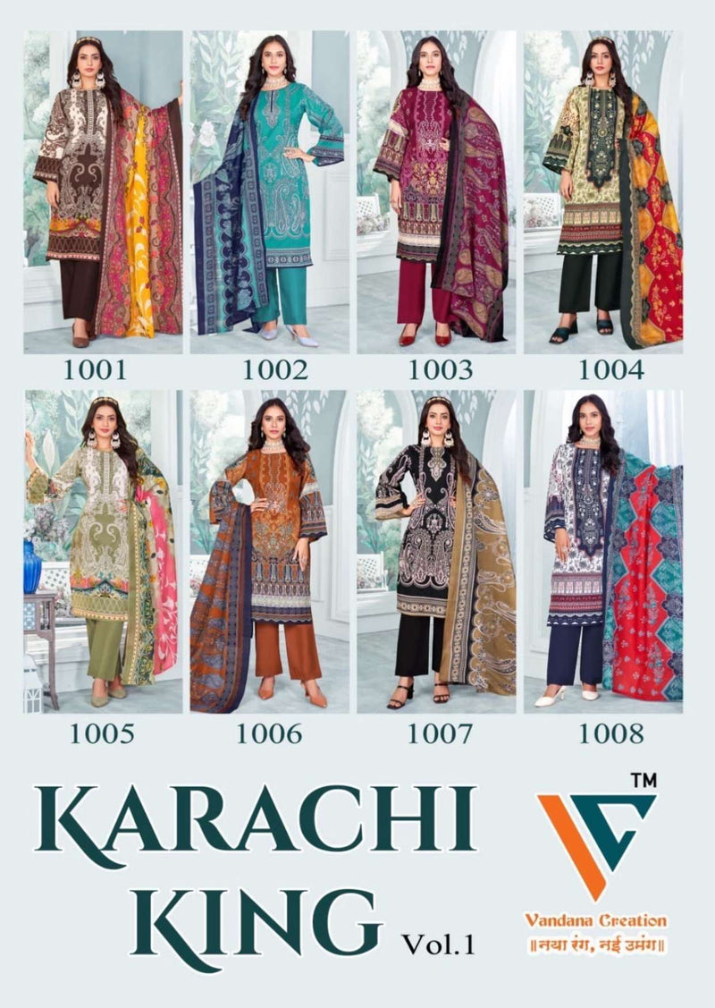 Vandana Creation Karachi‎ King‎‎ Vol 1 Cotton‎‎‎‎ Digital Print Daily Wear Salwar Suit