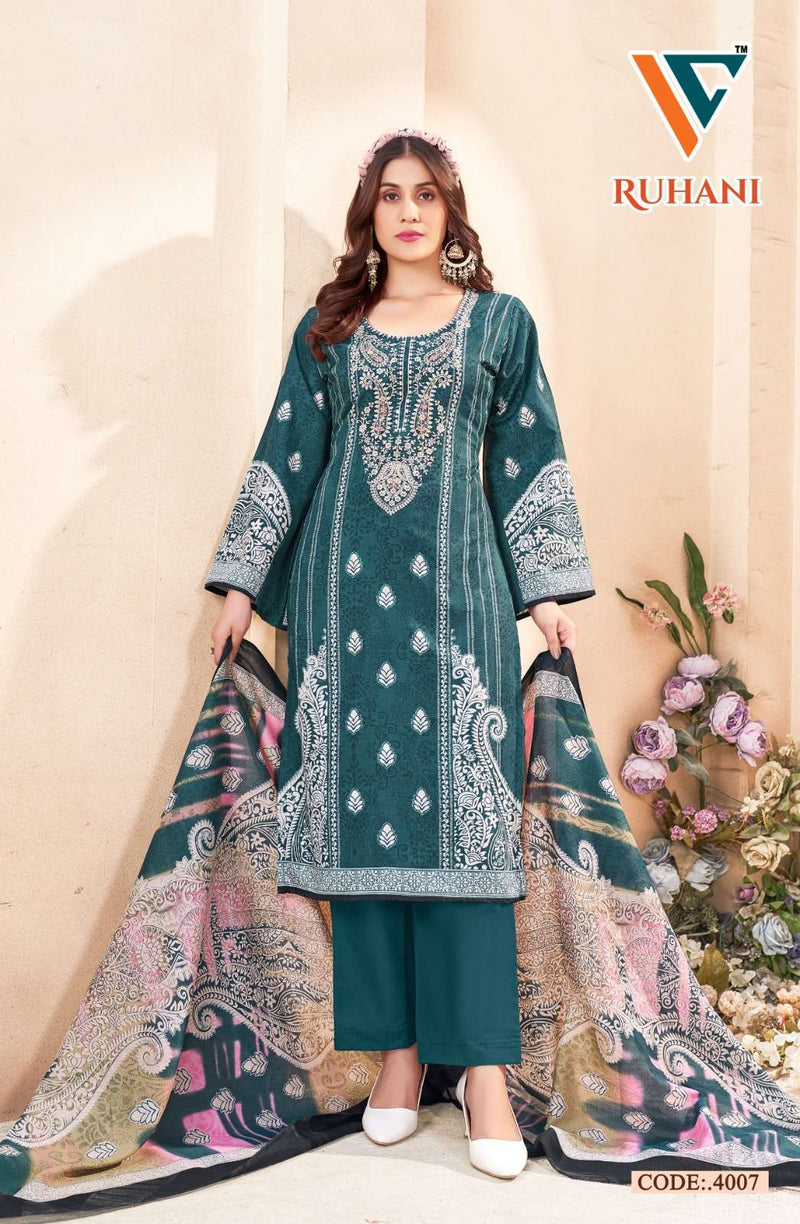 Vandana Creation Ruhani Vol 4 Cotton Digital‎ Style‎ Print Unstitched Daily Wear Salwar Suit