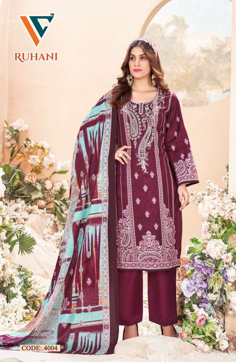 Vandana Creation Ruhani Vol 4 Cotton Digital‎ Style‎ Print Unstitched Daily Wear Salwar Suit