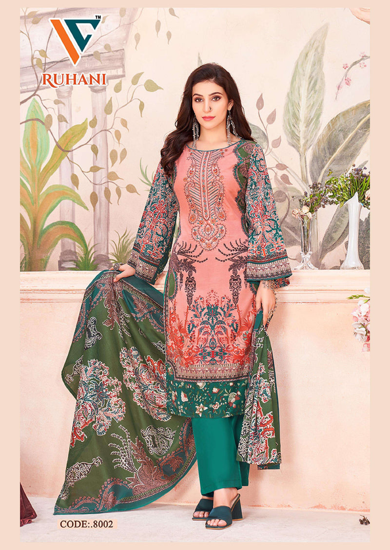 Vandana Creation Ruhani Vol 8 Cotton Digital‎‎ Style‎‎‎‎‎ Print Fancy Salwar Kameez