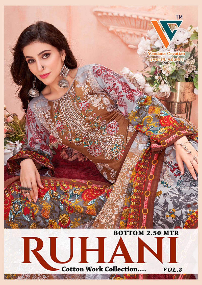 Vandana Creation Ruhani Vol 8 Cotton Digital‎‎ Style‎‎‎‎‎ Print Fancy Salwar Kameez