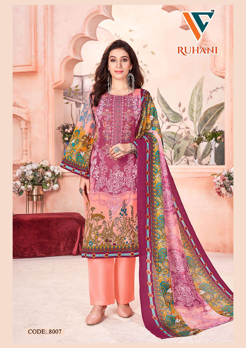 Vandana Creation Ruhani Vol 8 Cotton Digital‎‎ Style‎‎‎‎‎ Print Fancy Salwar Kameez