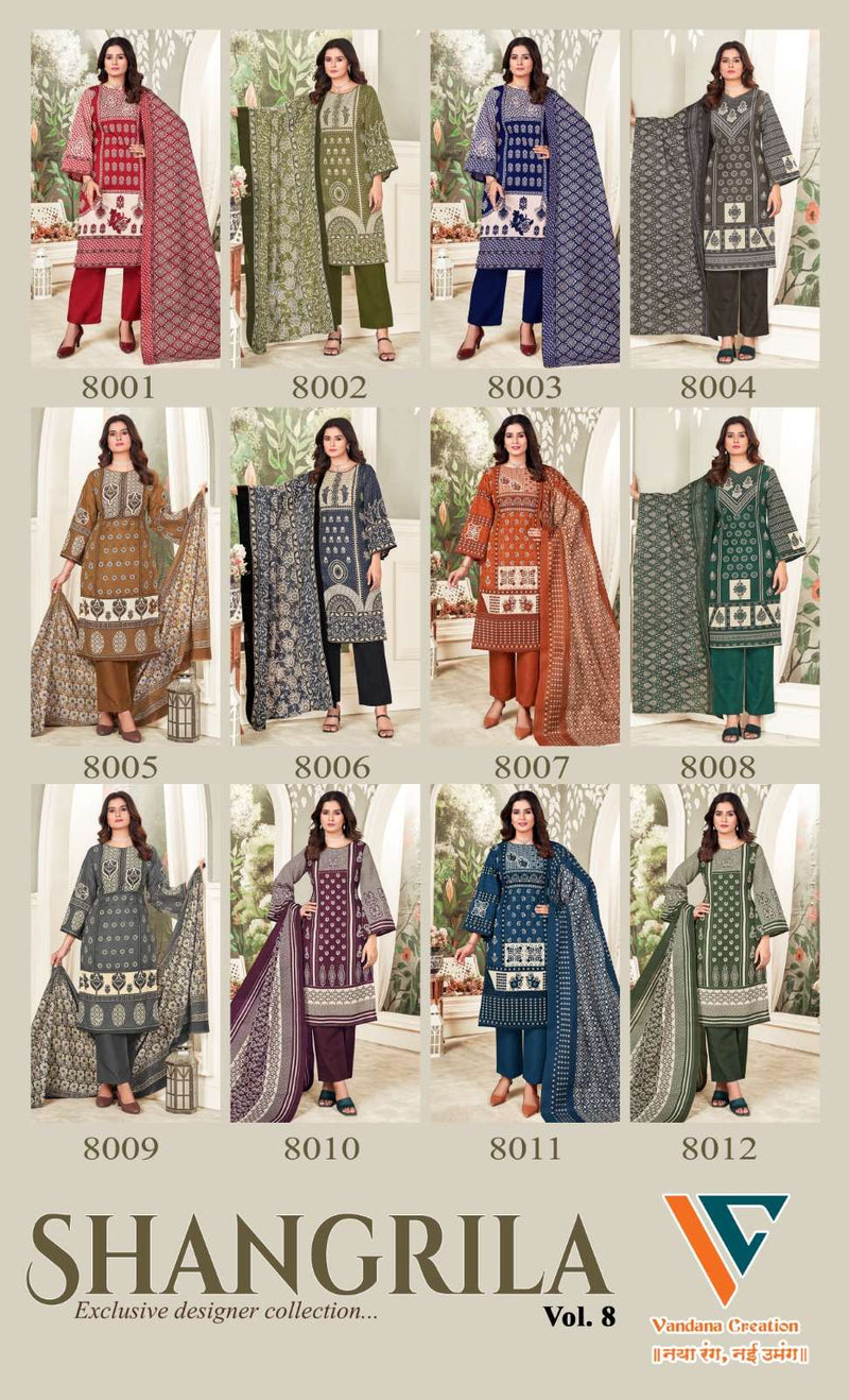 Vandana Creation Shangrila Vol 8 Cotton Prints Dailywear Salwar Suit