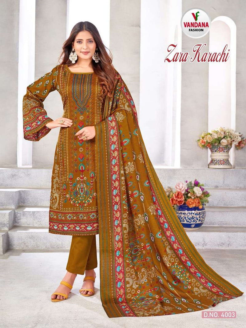 Vandana Fashion Zara Karachi Vol 4 Cotton Digital Print Daily Wear Salwar Suit