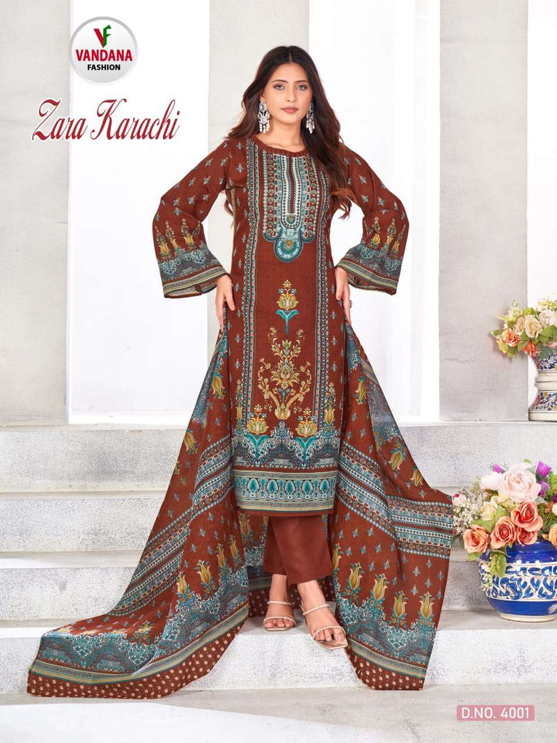 Vandana Fashion Zara Karachi Vol 4 Cotton Digital Print Daily Wear Salwar Suit