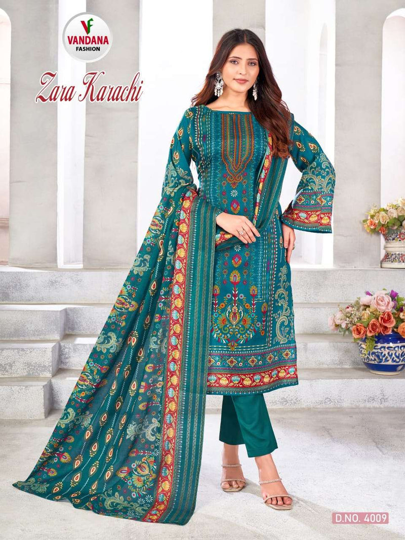 Vandana Fashion Zara Karachi Vol 4 Cotton Digital Print Daily Wear Salwar Suit