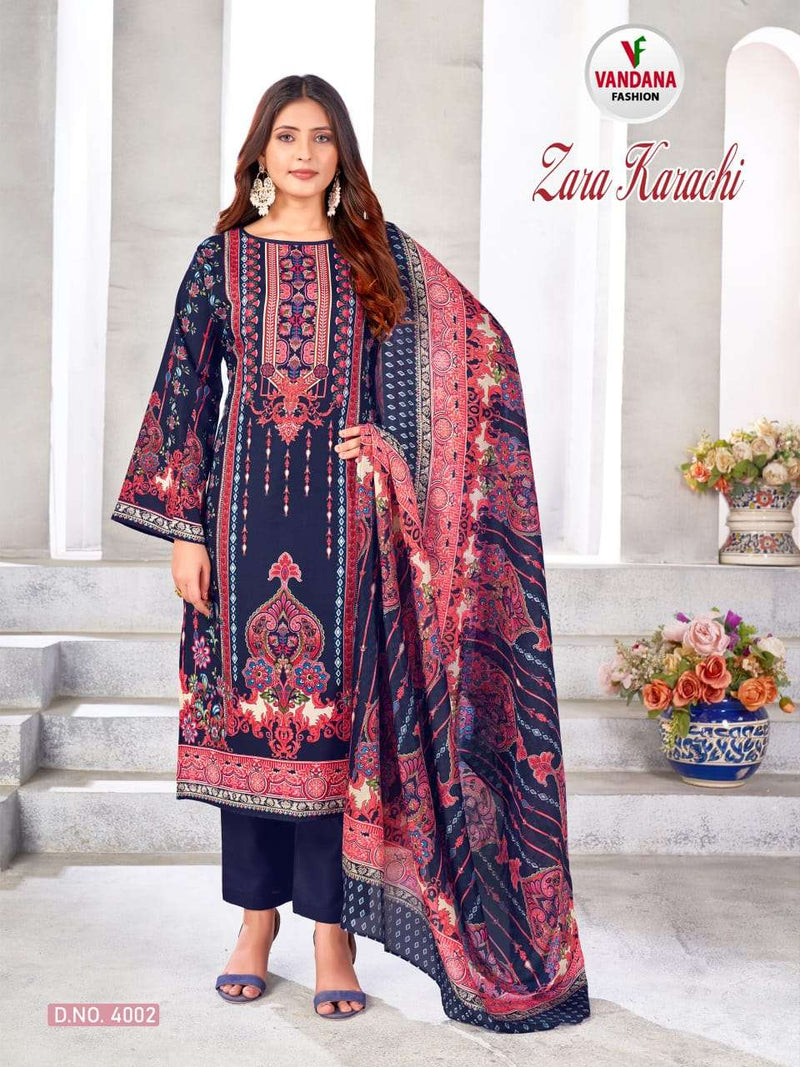 Vandana Fashion Zara Karachi Vol 4 Cotton Digital Print Daily Wear Salwar Suit