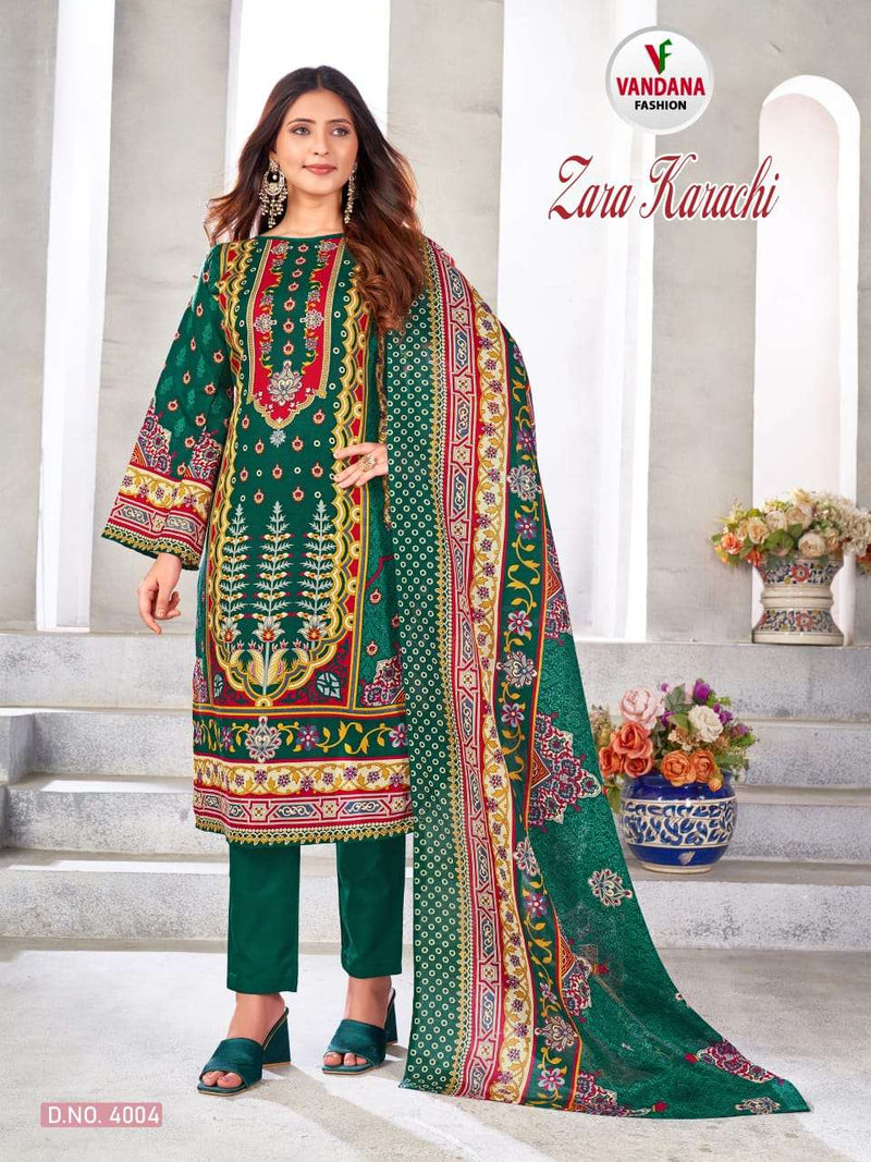Vandana Fashion Zara Karachi Vol 4 Cotton Digital Print Daily Wear Salwar Suit