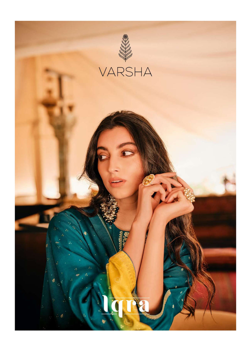 Varsha Fashion Iqra Russian Silk Embroidery Designer Salwar Suit