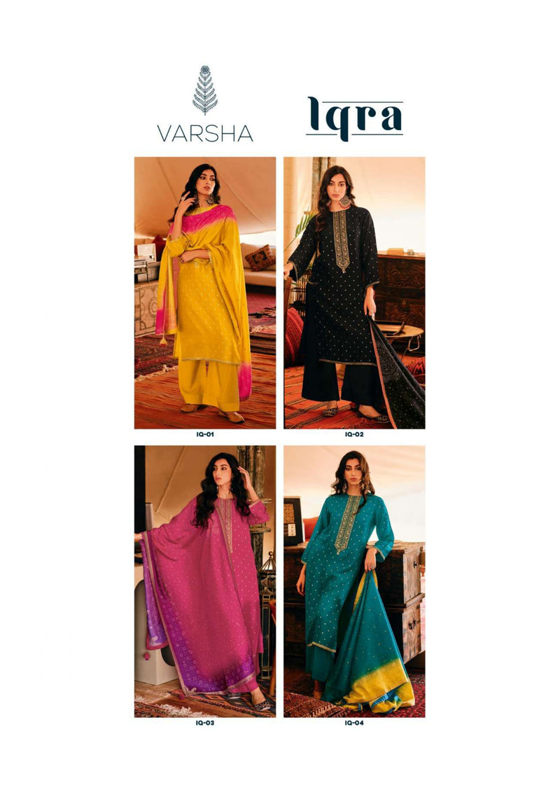 Varsha Fashion Iqra Russian Silk Embroidery Designer Salwar Suit