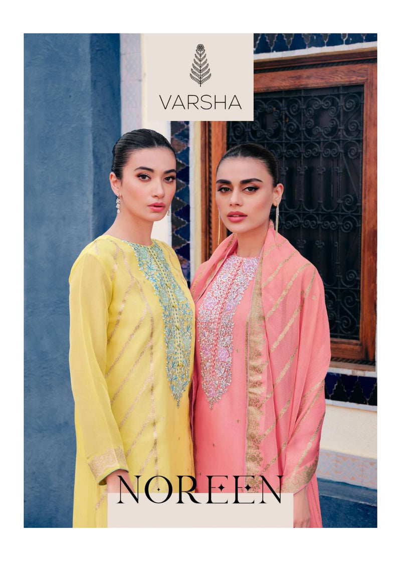 Varsha Fashion Noreen Organza Woven Patch Work Designer Salwar Kameez