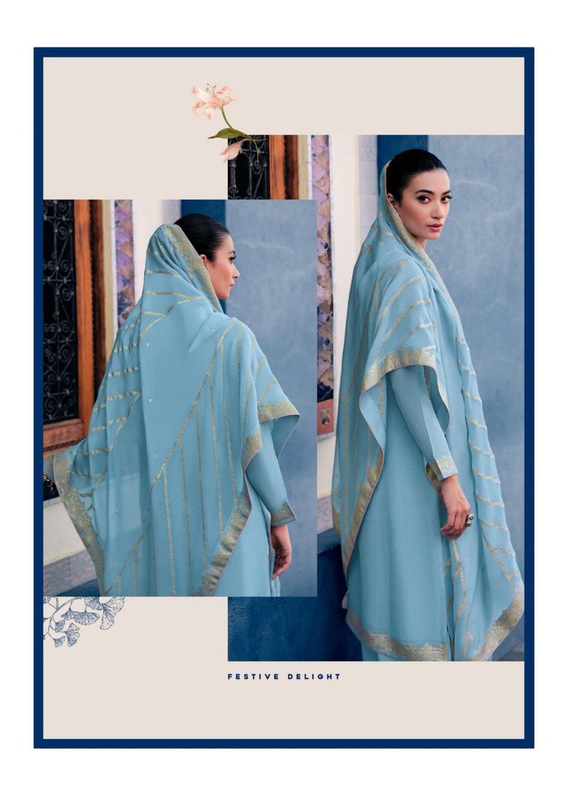 Varsha Fashion Noreen Organza Woven Patch Work Designer Salwar Kameez