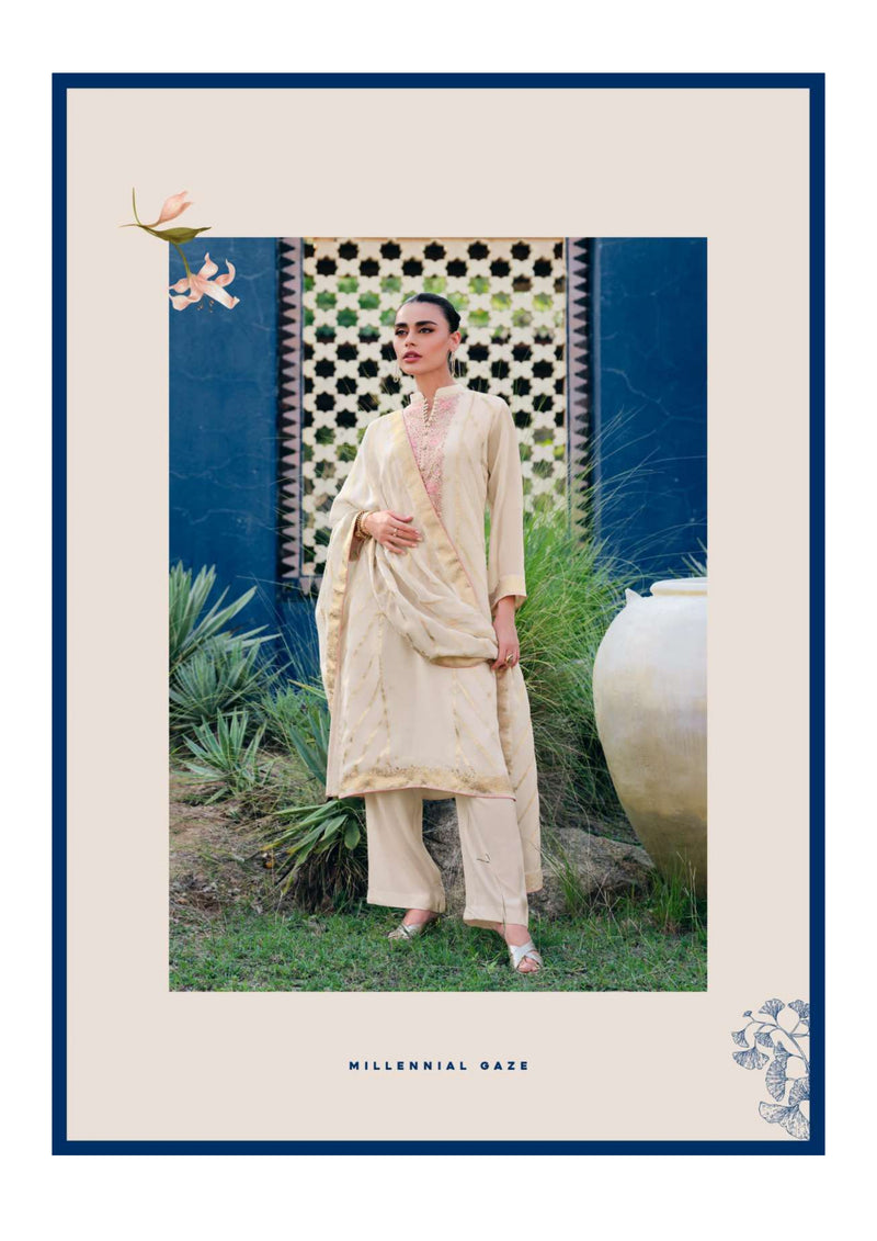 Varsha Fashion Noreen Organza Woven Patch Work Designer Salwar Kameez