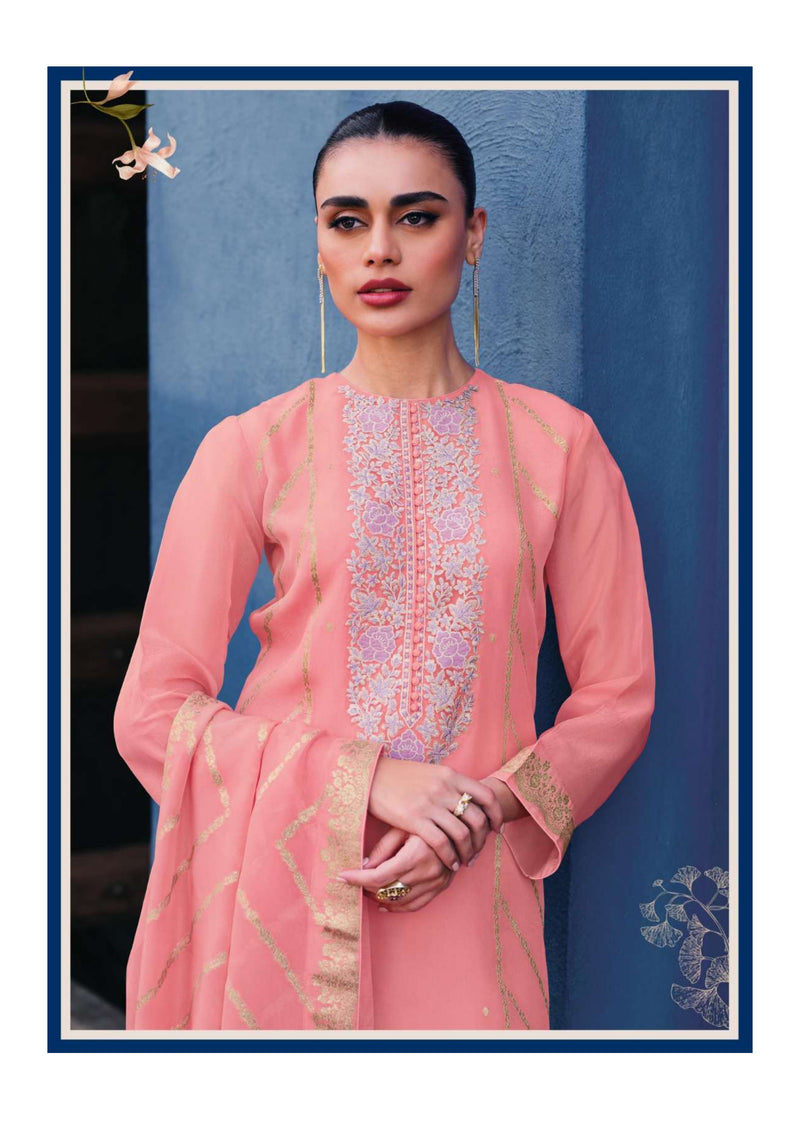 Varsha Fashion Noreen Organza Woven Patch Work Designer Salwar Kameez