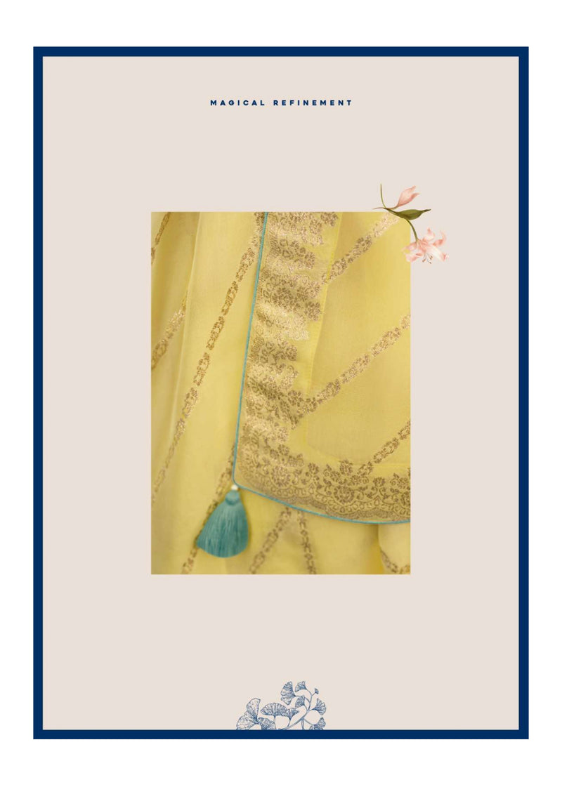Varsha Fashion Noreen Organza Woven Patch Work Designer Salwar Kameez