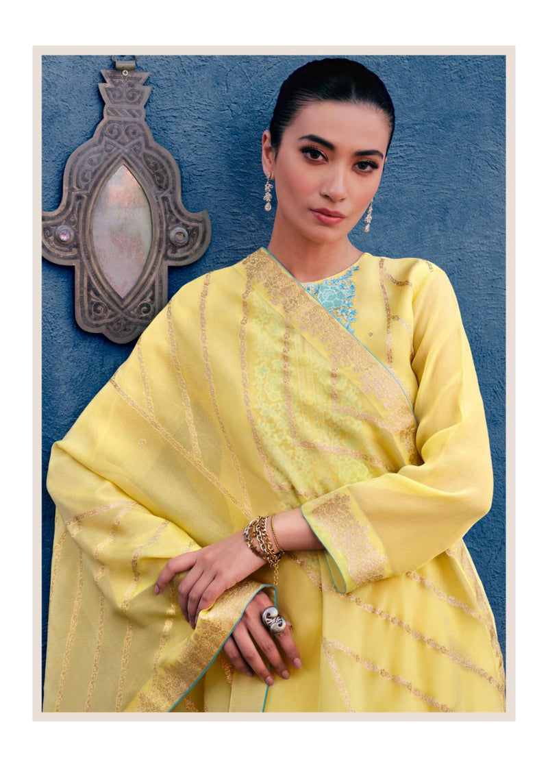 Varsha Fashion Noreen Organza Woven Patch Work Designer Salwar Kameez