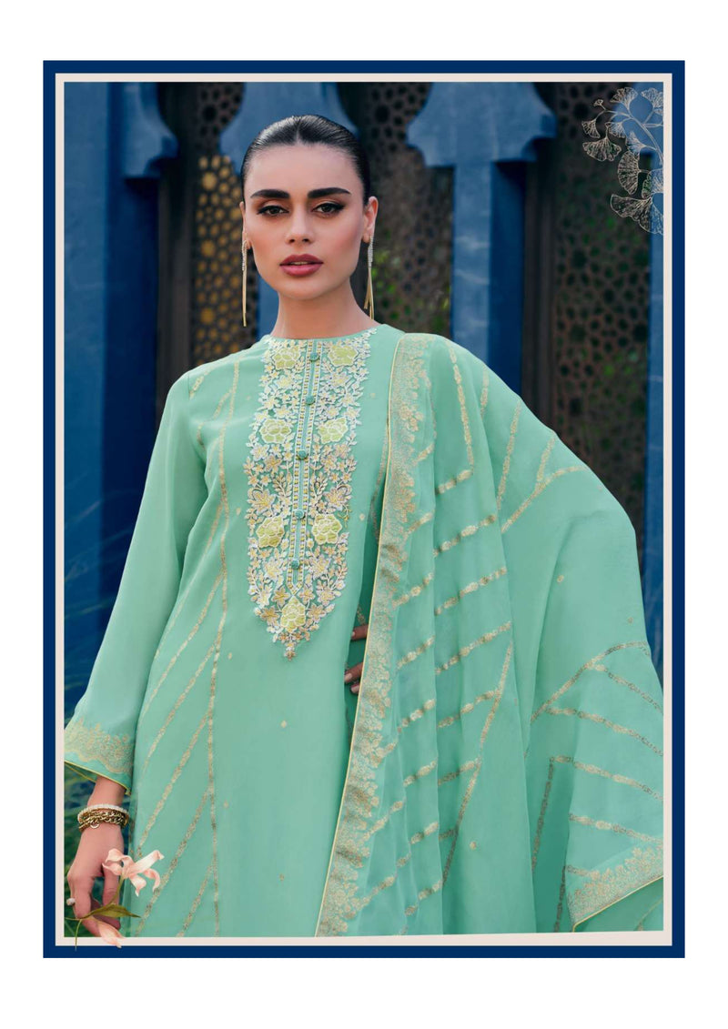 Varsha Fashion Noreen Organza Woven Patch Work Designer Salwar Kameez
